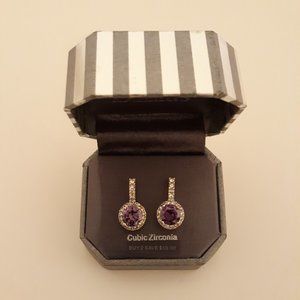 womens earrings. cubic zirconia.